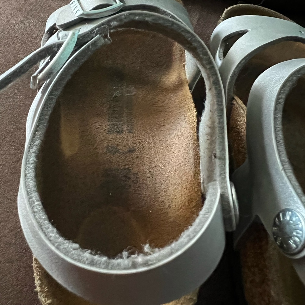 Birkenstock Silver Rio Sandals